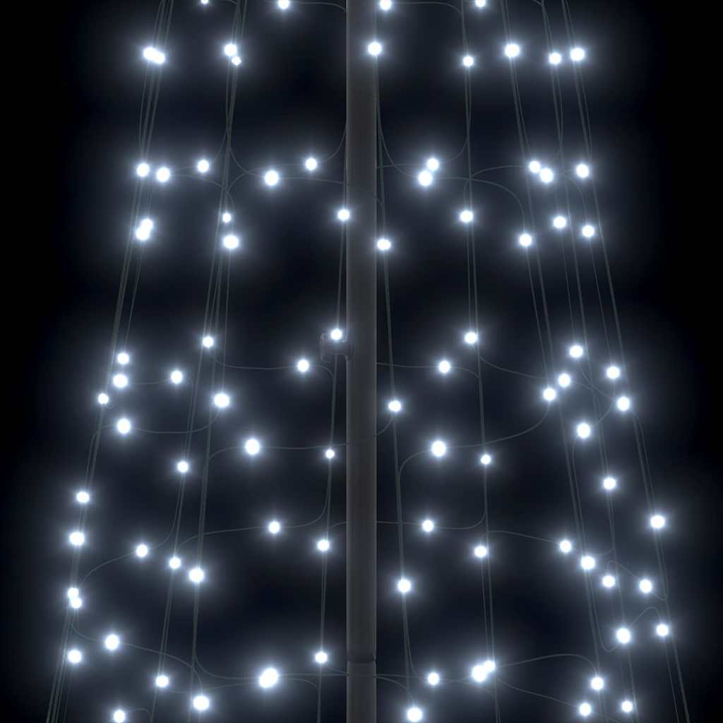 vidaXL LED Weihnachtsbaum mit Erdspießen Kaltweiß 400 cm Eisen
