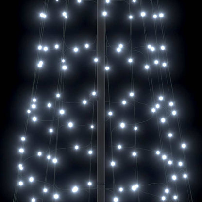 vidaXL LED Weihnachtsbaum mit Erdspießen Kaltweiß 400 cm Eisen