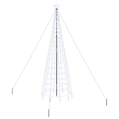 vidaXL LED Weihnachtsbaum mit Erdspießen Kaltweiß 400 cm Eisen