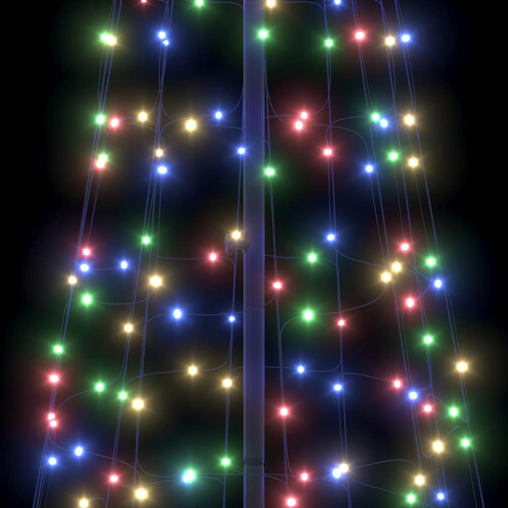 LED Weihnachtsbaum mit Erdspießen Mehrfarbig 400 cm Eisen