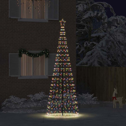 LED Weihnachtsbaum mit Erdspießen Mehrfarbig 400 cm Eisen