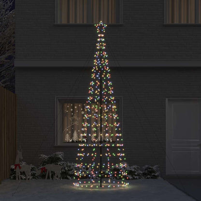 LED Weihnachtsbaum mit Erdspießen Mehrfarbig 400 cm Eisen