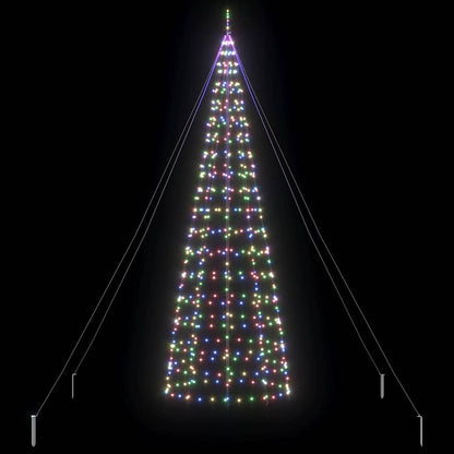 LED Weihnachtsbaum mit Erdspießen Mehrfarbig 400 cm Eisen