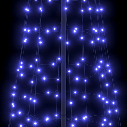 vidaXL LED Weihnachtsbaum mit Erdspießen Blau 400 cm Eisen