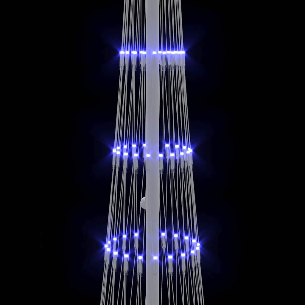 vidaXL Sapin de Noël à LED avec 230 LED bleu 51 x 51 x 190 cm Métal