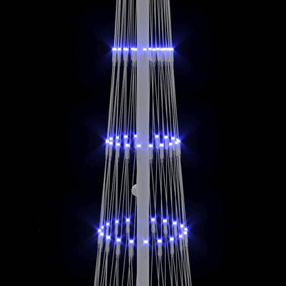 vidaXL Sapin de Noël à LED avec 230 LED bleu 51 x 51 x 190 cm Métal