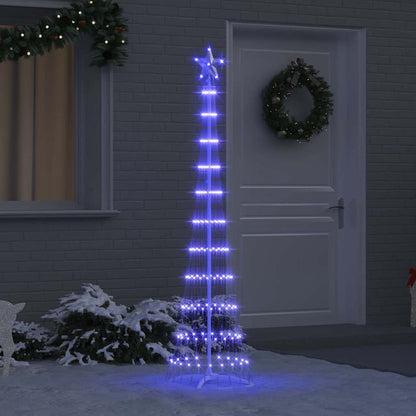 vidaXL Sapin de Noël à LED avec 230 LED bleu 51 x 51 x 190 cm Métal