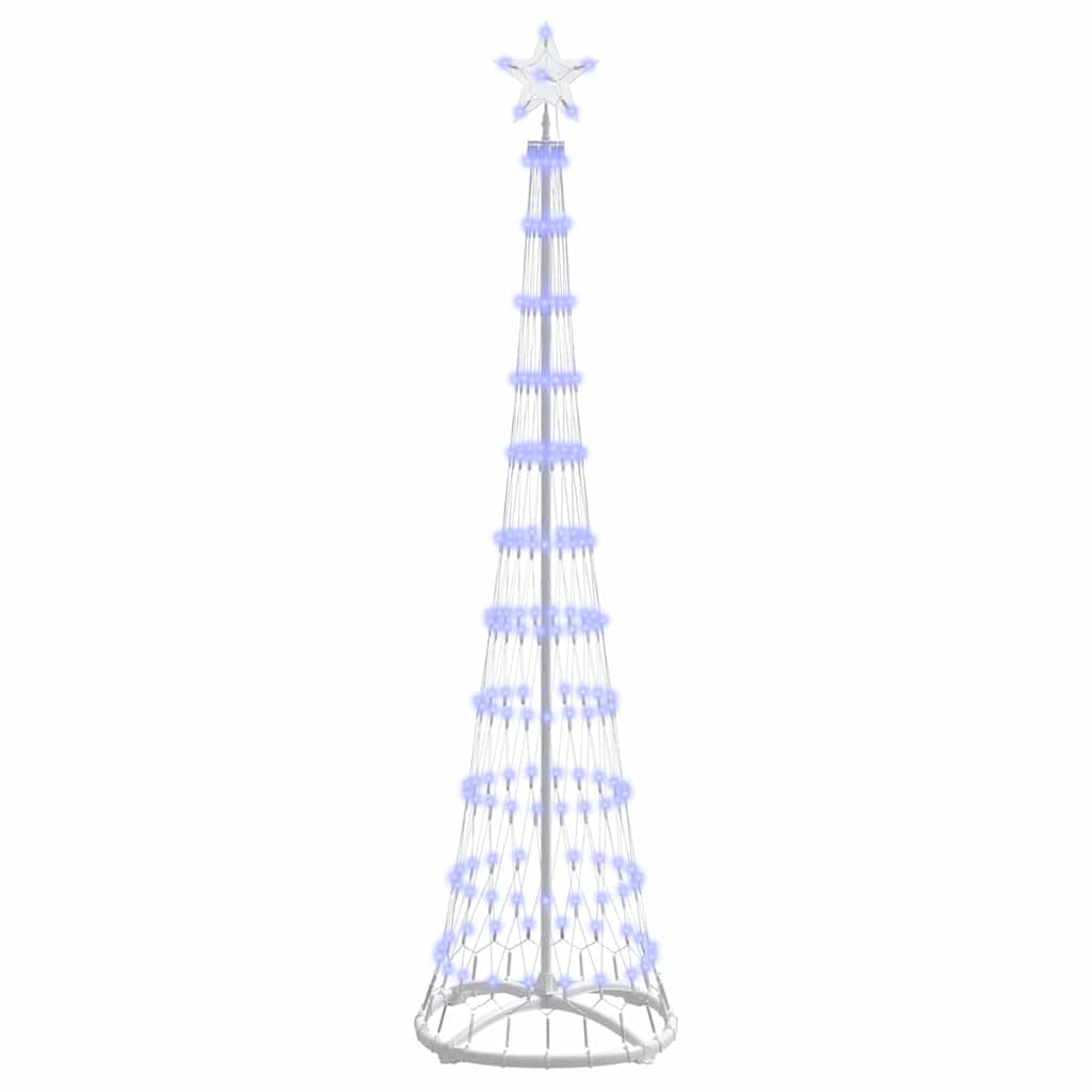 vidaXL Sapin de Noël à LED avec 230 LED bleu 51 x 51 x 190 cm Métal