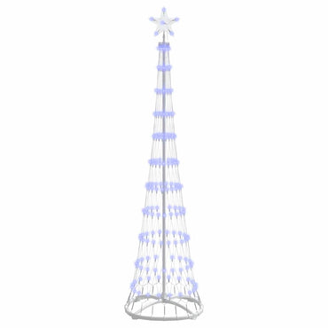 vidaXL Sapin de Noël à LED avec 230 LED bleu 51 x 51 x 190 cm Métal
