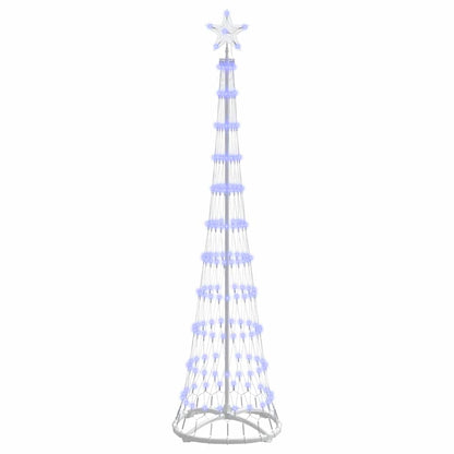 vidaXL Sapin de Noël à LED avec 230 LED bleu 51 x 51 x 190 cm Métal