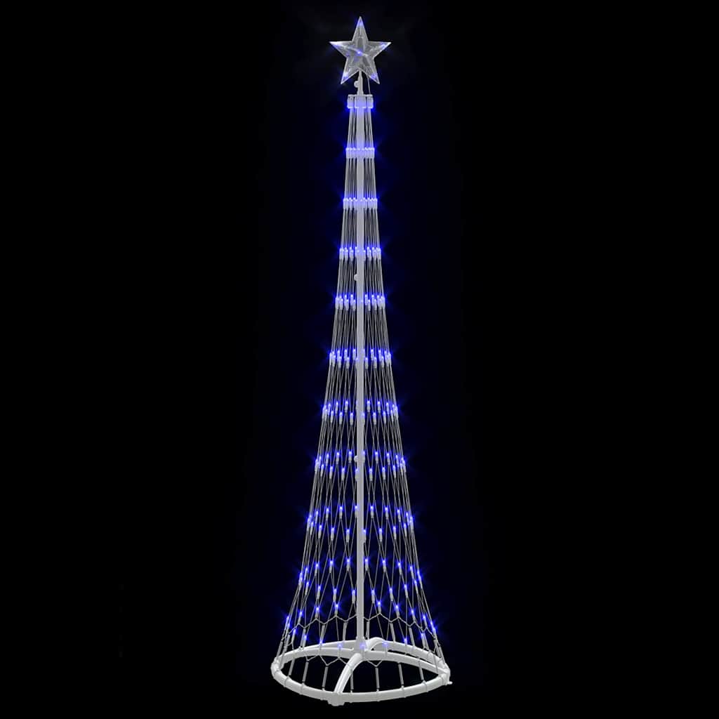 vidaXL Sapin de Noël à LED avec 230 LED bleu 51 x 51 x 190 cm Métal