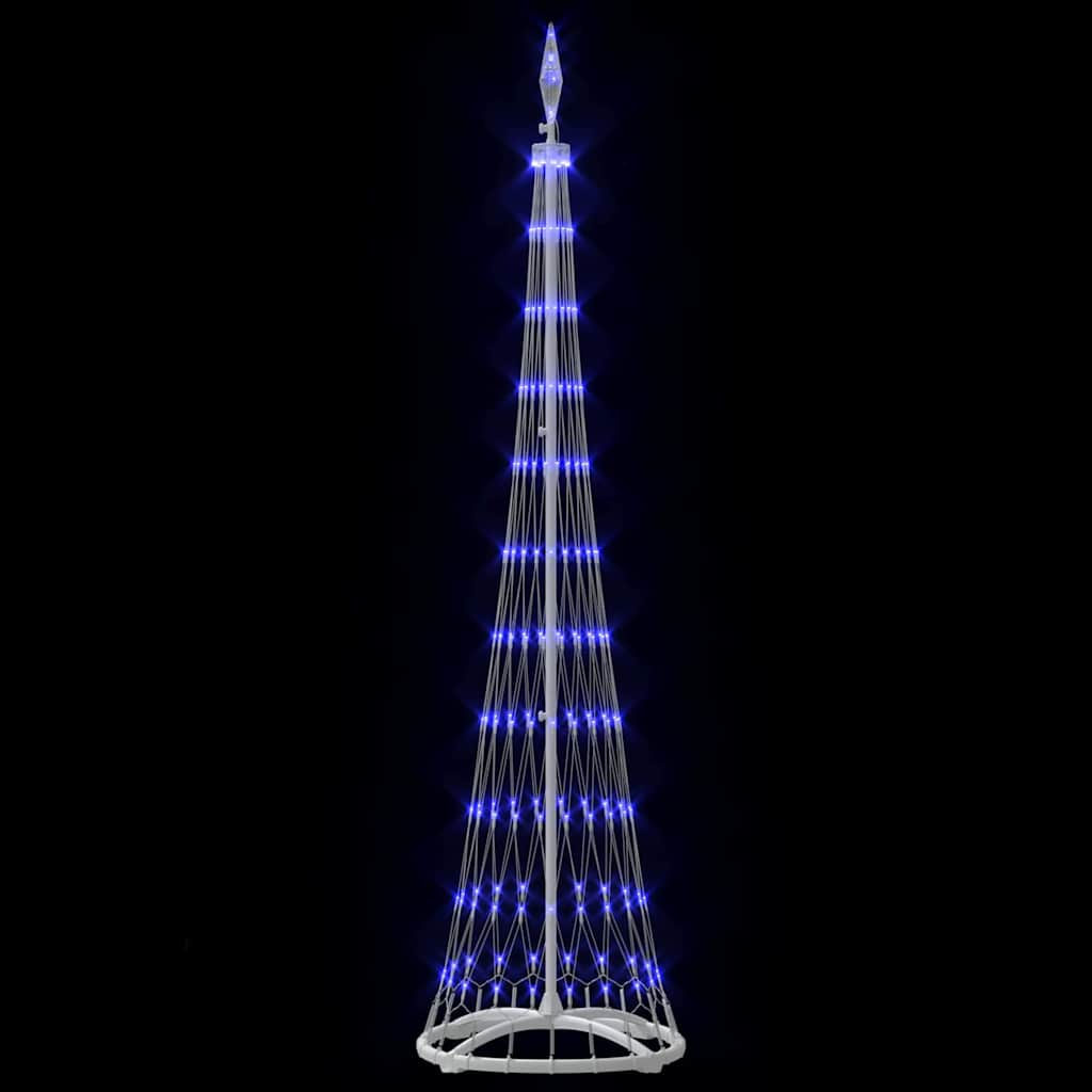 vidaXL Sapin de Noël à LED avec 230 LED bleu 51 x 51 x 190 cm Métal