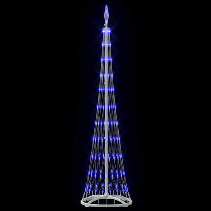 vidaXL Sapin de Noël à LED avec 230 LED bleu 51 x 51 x 190 cm Métal