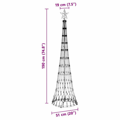 LED-Weihnachtsbaum Mehrfarbig 51 x 51 x 190 cm Metall