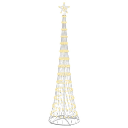 vidaXL Sapin de Noël LED Blanc Chaud 70 x 70 x 250 cm Métal