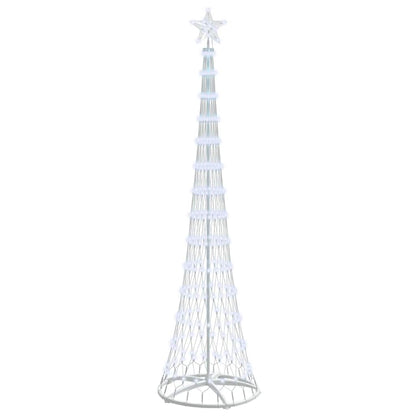 vidaXL Sapin de Noël LED avec support Blanc froid 70 x 70 x 250 cm Métal