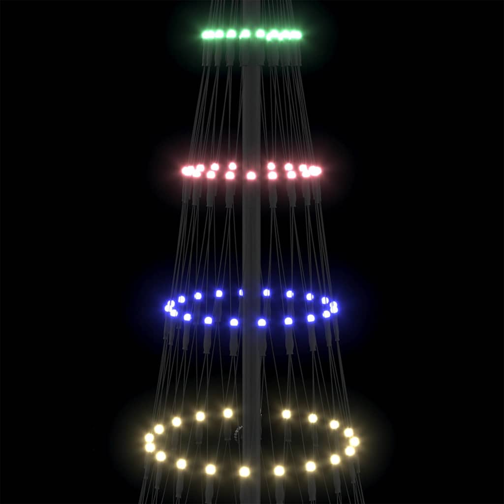 LED-Weihnachtsbaum mit 230 LEDs Mehrfarbig 184,5 cm Metall