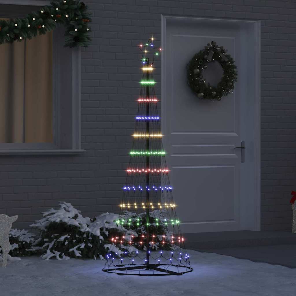 LED-Weihnachtsbaum mit 230 LEDs Mehrfarbig 184,5 cm Metall