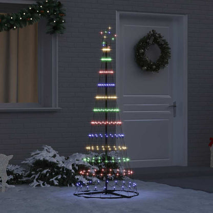 LED-Weihnachtsbaum mit 230 LEDs Mehrfarbig 184,5 cm Metall