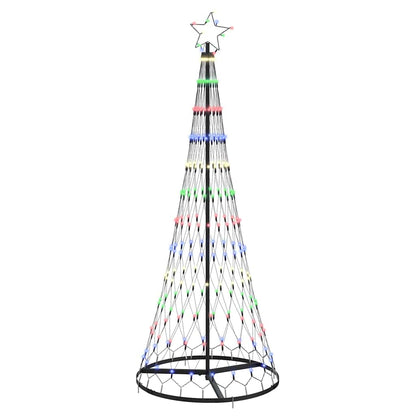 LED-Weihnachtsbaum mit 230 LEDs Mehrfarbig 184,5 cm Metall