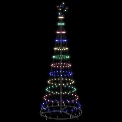 LED-Weihnachtsbaum mit 230 LEDs Mehrfarbig 184,5 cm Metall
