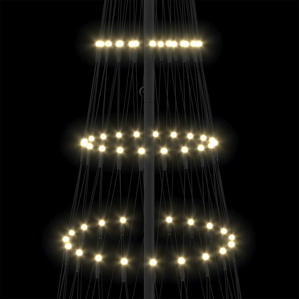 vidaXL Sapin de Noël LED avec 295 LED Blanc chaud 250 cm Métal