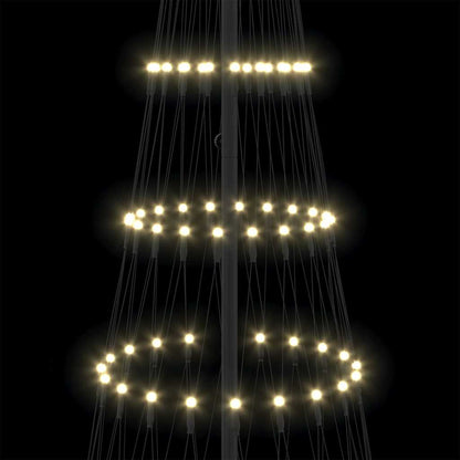 vidaXL Sapin de Noël LED avec 295 LED Blanc chaud 250 cm Métal