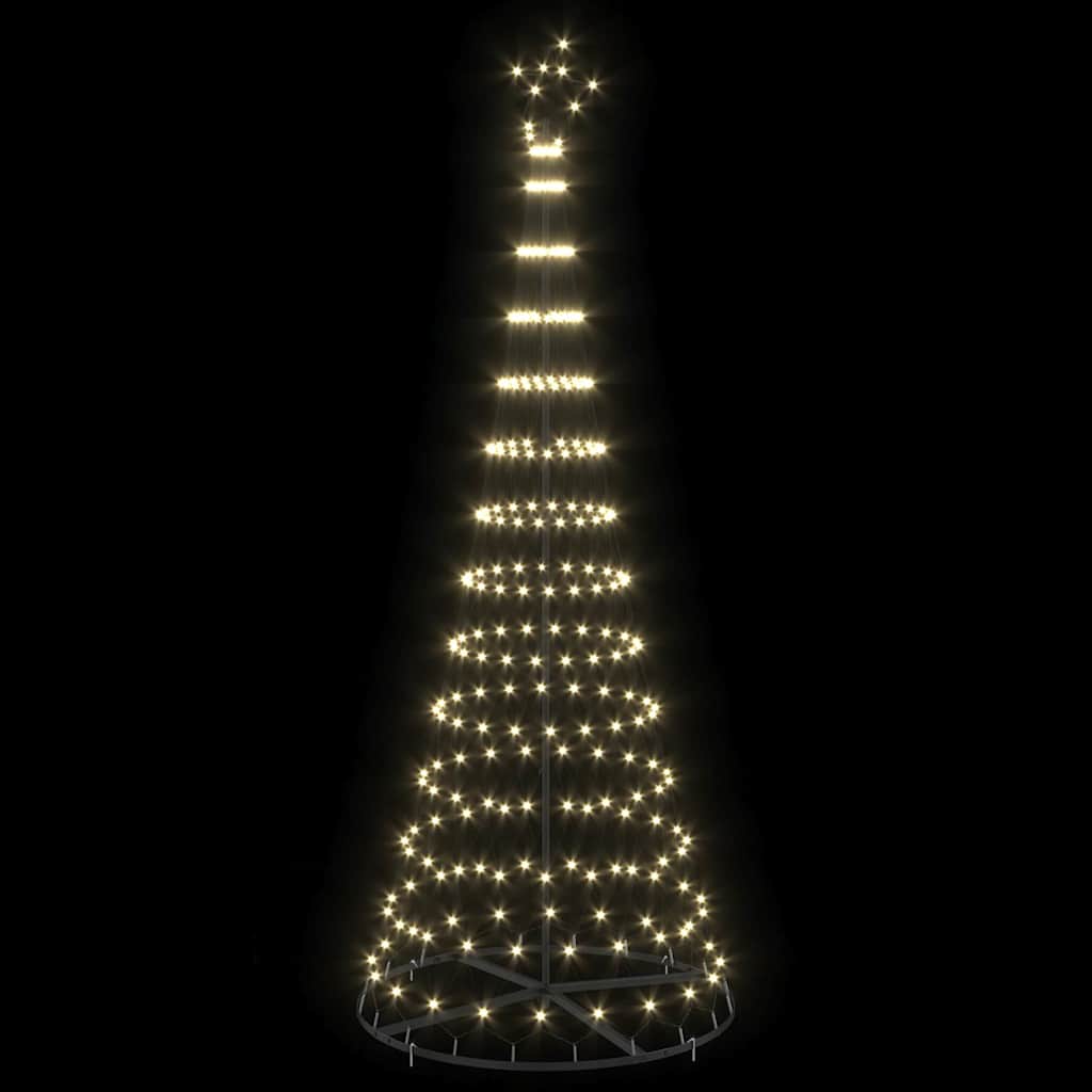 vidaXL Sapin de Noël LED avec 295 LED Blanc chaud 250 cm Métal