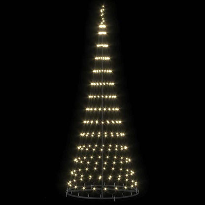 vidaXL Sapin de Noël LED avec 295 LED Blanc chaud 250 cm Métal