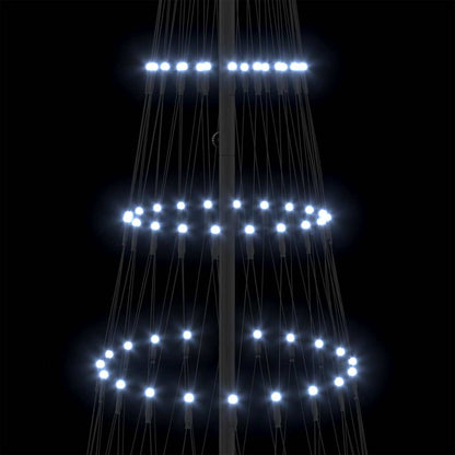 LED-Weihnachtsbaum mit 295 LEDs Kaltweiß 250 cm Metall