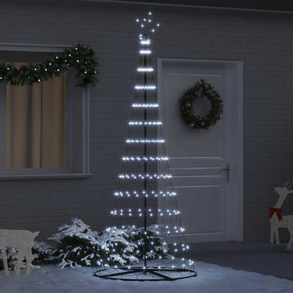 LED-Weihnachtsbaum mit 295 LEDs Kaltweiß 250 cm Metall