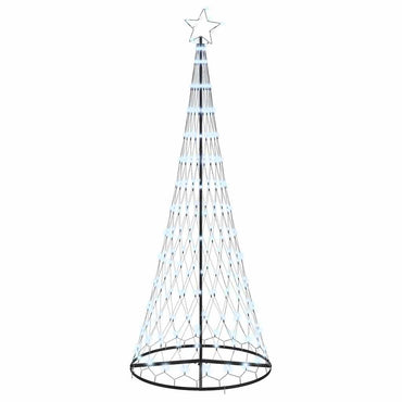 vidaXL Sapin de Noël LED avec 295 LED Blanc froid 250 cm Métal