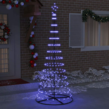 vidaXL Sapin de Noël LED avec 295 LED et support Bleu 250 cm Métal