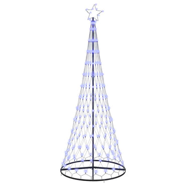 vidaXL Sapin de Noël LED avec 295 LED et support Bleu 250 cm Métal