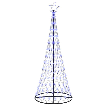 vidaXL Sapin de Noël LED avec 295 LED et support Bleu 250 cm Métal