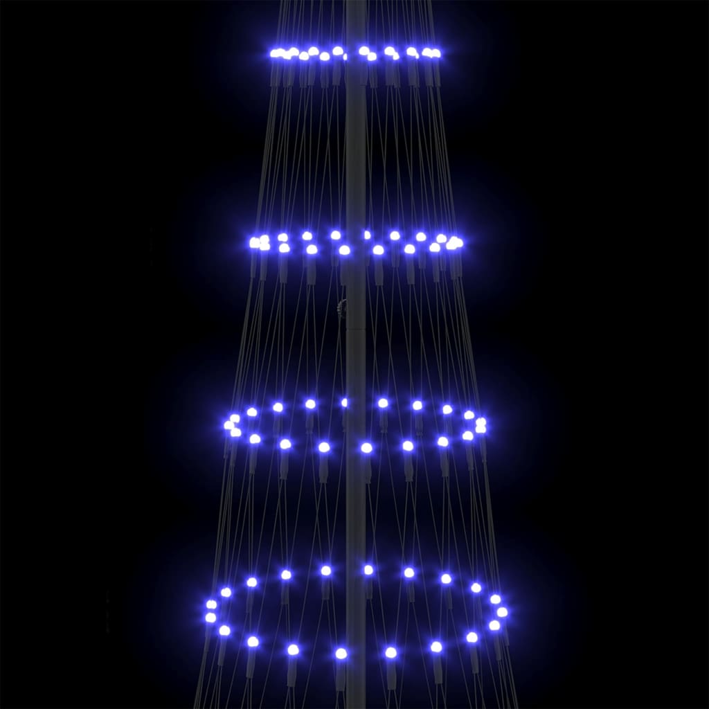 vidaXL LED-Weihnachtsbaum mit 355 LEDs Blau 184,5 cm Metall