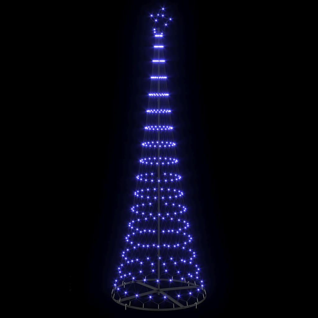 vidaXL LED-Weihnachtsbaum mit 355 LEDs Blau 184,5 cm Metall