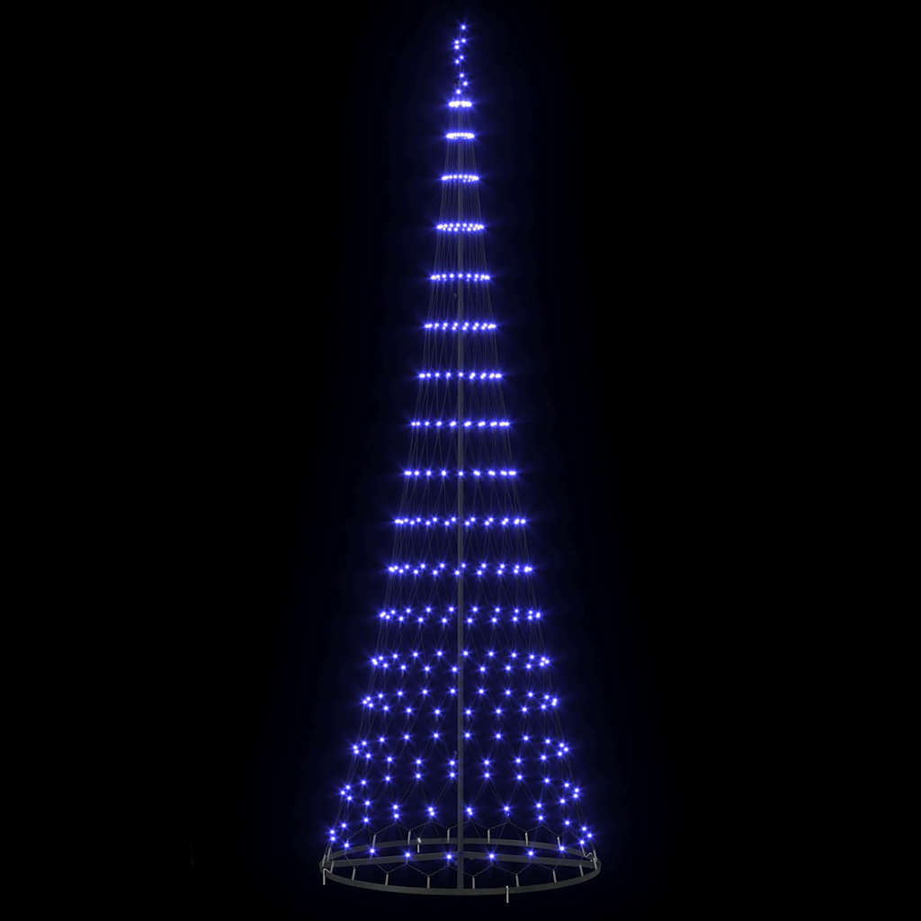 vidaXL LED-Weihnachtsbaum mit 355 LEDs Blau 184,5 cm Metall