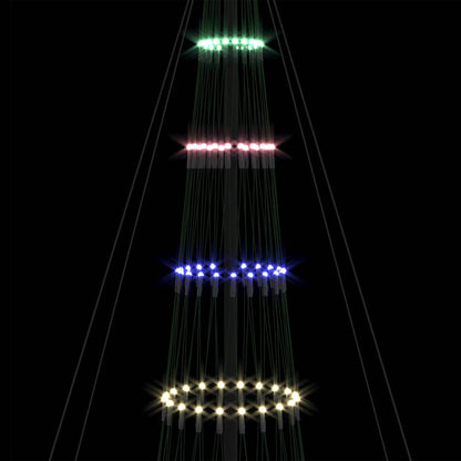 LED-Weihnachtsbaum mit 455 LEDs Mehrfarbig 184,5 cm Metall