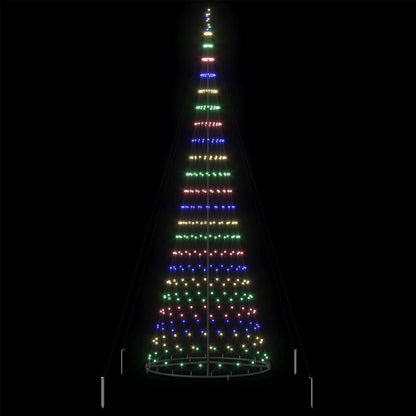LED-Weihnachtsbaum mit 455 LEDs Mehrfarbig 184,5 cm Metall