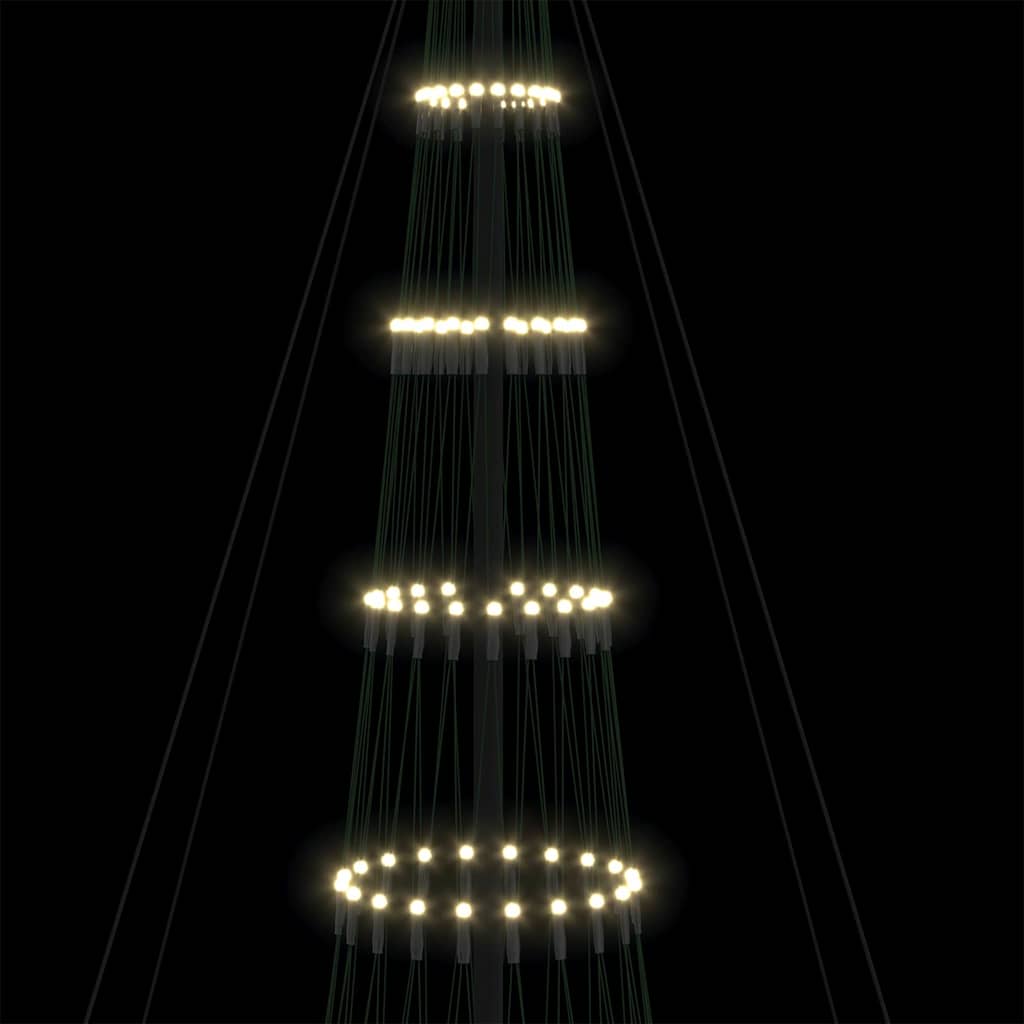 LED-Weihnachtsbaum mit 555 LEDs Warmes Weiß 500 cm Metall