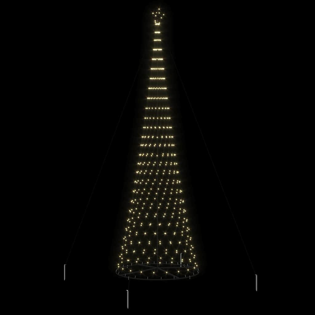 LED-Weihnachtsbaum mit 555 LEDs Warmes Weiß 500 cm Metall