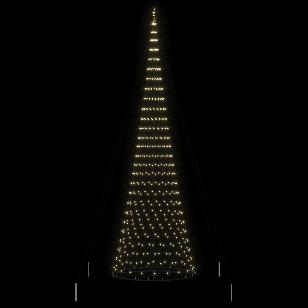 LED-Weihnachtsbaum mit 555 LEDs Warmes Weiß 500 cm Metall