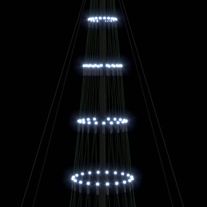 vidaXL LED-Weihnachtsbaum mit 555 LEDs Kaltweiß 500 cm Metall