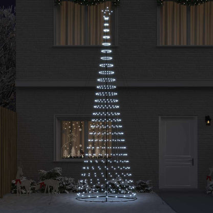 vidaXL LED-Weihnachtsbaum mit 555 LEDs Kaltweiß 500 cm Metall