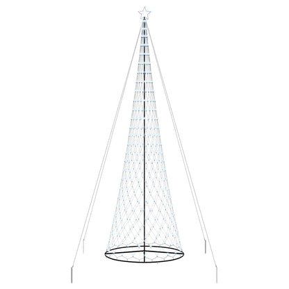 vidaXL LED-Weihnachtsbaum mit 555 LEDs Kaltweiß 500 cm Metall