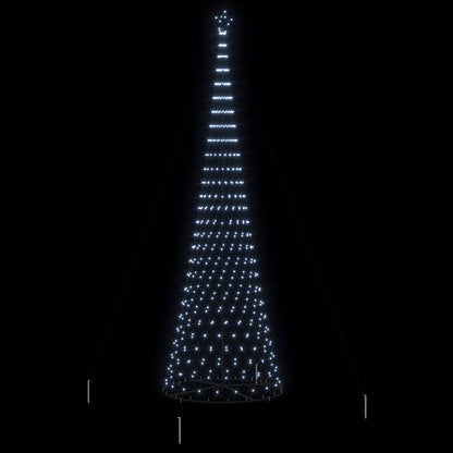 vidaXL LED-Weihnachtsbaum mit 555 LEDs Kaltweiß 500 cm Metall