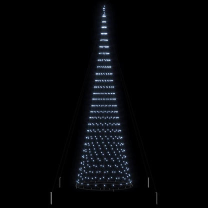 vidaXL LED-Weihnachtsbaum mit 555 LEDs Kaltweiß 500 cm Metall