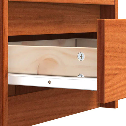 vidaXL Nachttische Wachsbraun 40 x 30.5 x 35.5 cm Kiefernholz