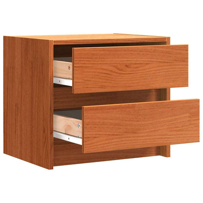 vidaXL Nachttische 2 pcs Wachsbraun 40 x 30.5 x 35.5 cm Kiefernholz